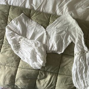 Long sleeved milk maid top